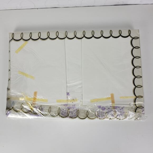 VTG Sheet Set Lilac Floral Embroidered Eyelet‎ Cotton Lady Orchid NEW Old Stock - Picture 8 of 16